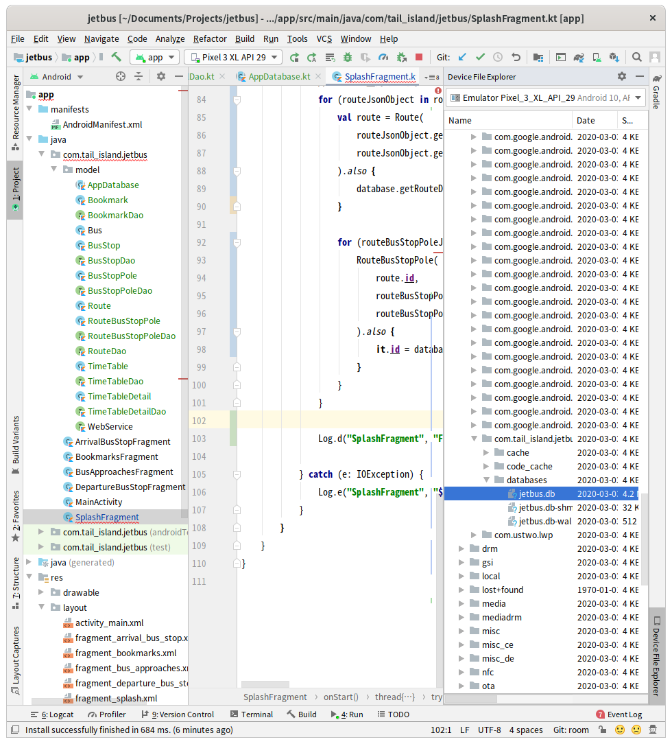 SQLite3のファイルの保存